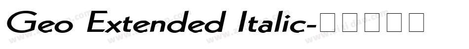 Geo Extended Italic字体转换
